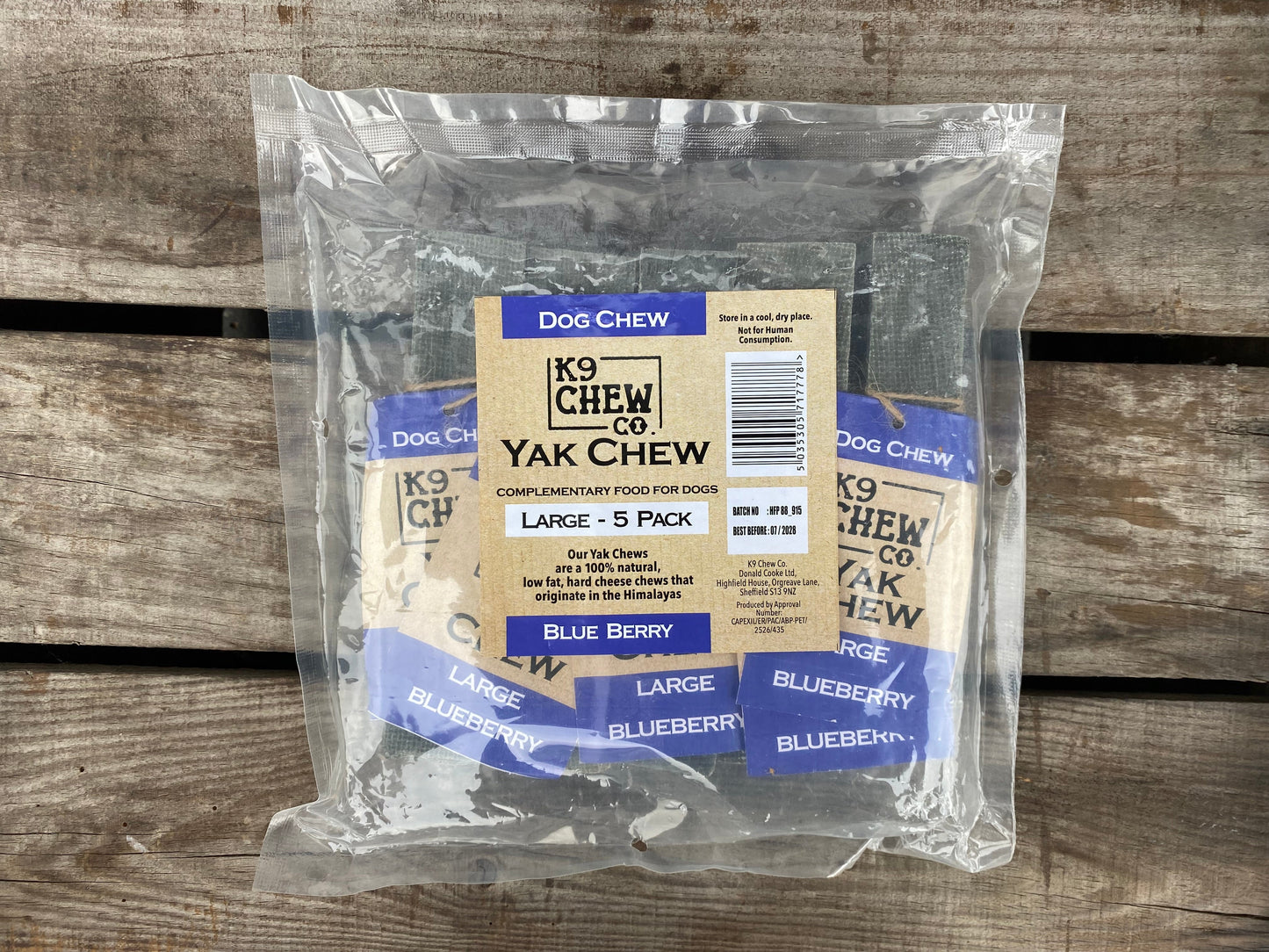 Yak Chew Blueberry 5 pack