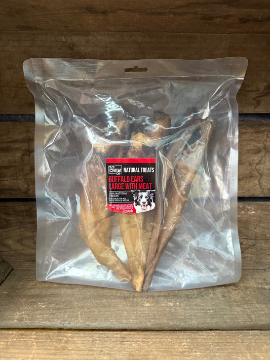 Buffalo Ears Large with meat 3 pack