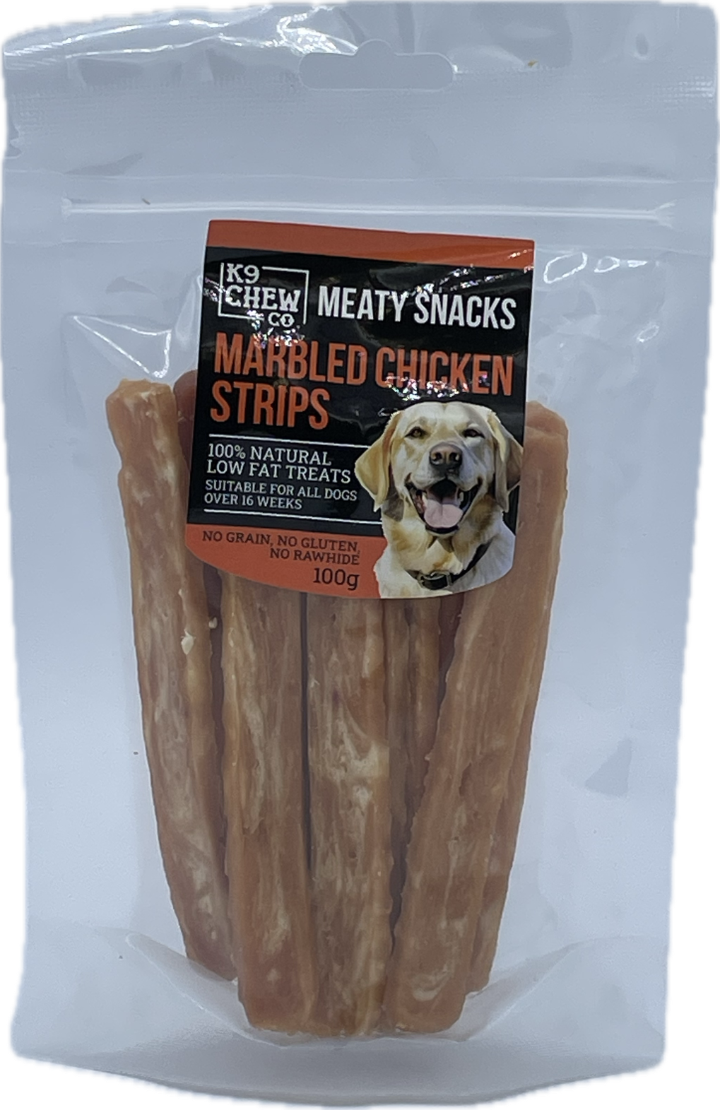 Meaty Snacks Marbled Chicken Strips 100g