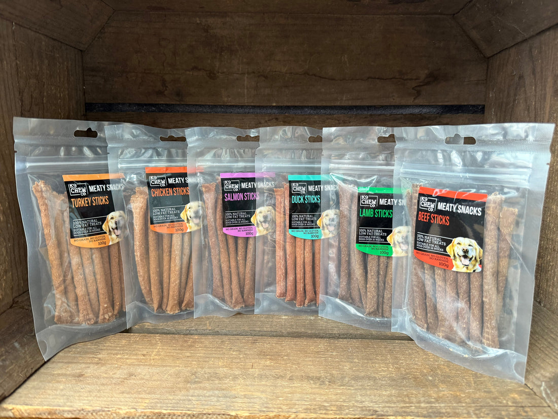 Meaty Snacks Sticks 100g – K9 Chew Co