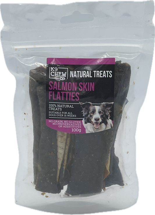 Salmon Skin Flatties 100g