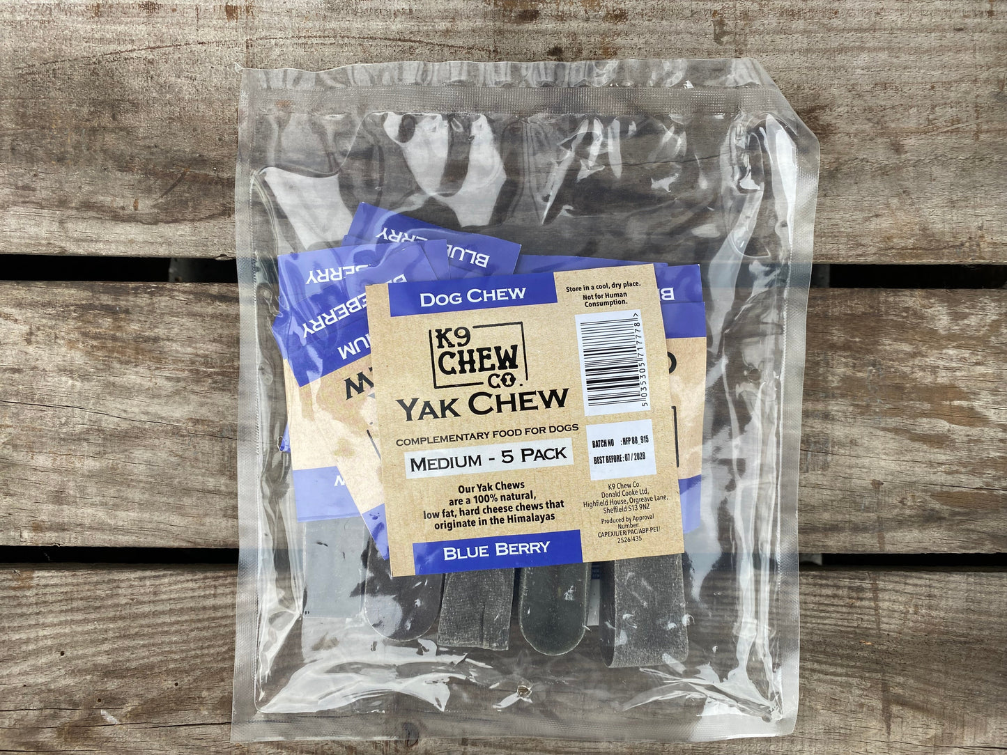 Yak Chew Blueberry 5 pack