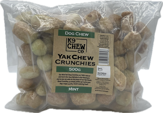 Yak Chew Crunchies 500g Mint